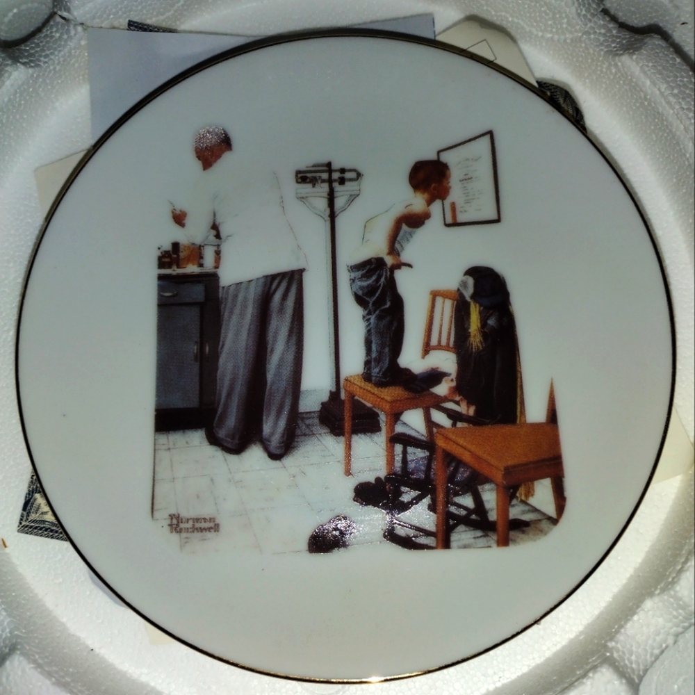 Norman Rockwell Art Plate - Multicolor